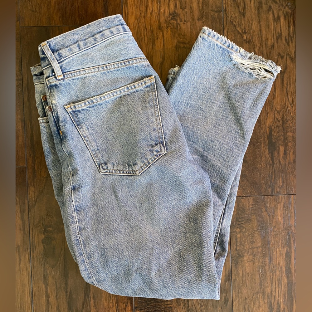 AGOLDE LANA CROP HIGH RISE in Emulsion Size 25